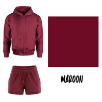 MAROON FRONT ZIP HOODIE