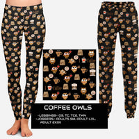 COFFEE OWLS LEGGINGS/JOGGERS