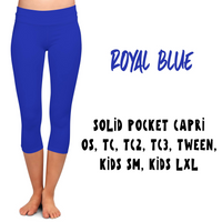 SPC RUN-ROYAL BLUE- POCKET CAPRI- 2 OPTIONS