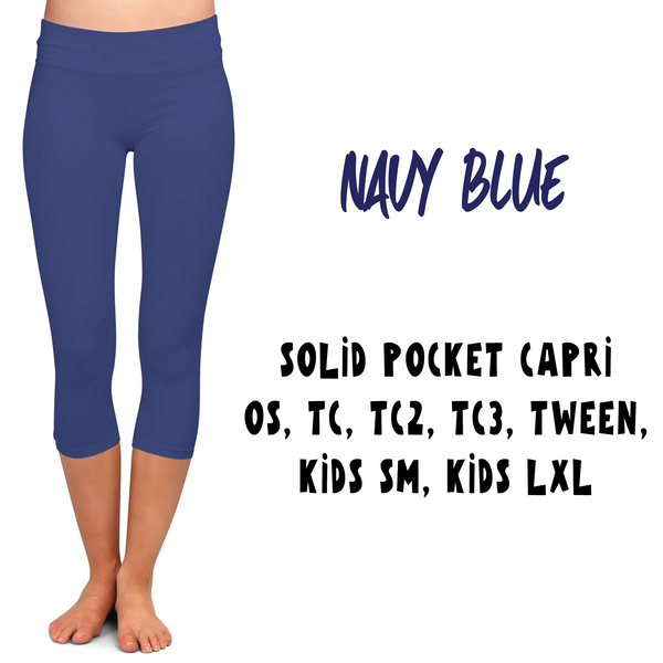 SPC RUN-NAVY- POCKET CAPRI- 2 OPTIONS