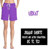 SOLID JOGGER SHORTS (VARIETY OF COLORS AVAILABLE)