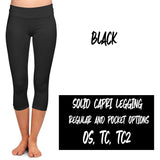 SOLID POCKET CAPRI (VARIETY OF COLORS)