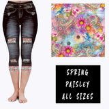 LEGGING JEAN RUN-SPRING PAISLEY (ACTIVE BACK POCKETS)