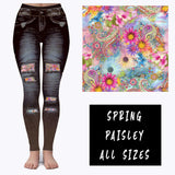 LEGGING JEAN RUN-SPRING PAISLEY (ACTIVE BACK POCKETS)