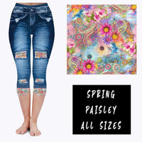 LEGGING JEAN RUN-SPRING PAISLEY (ACTIVE BACK POCKETS)