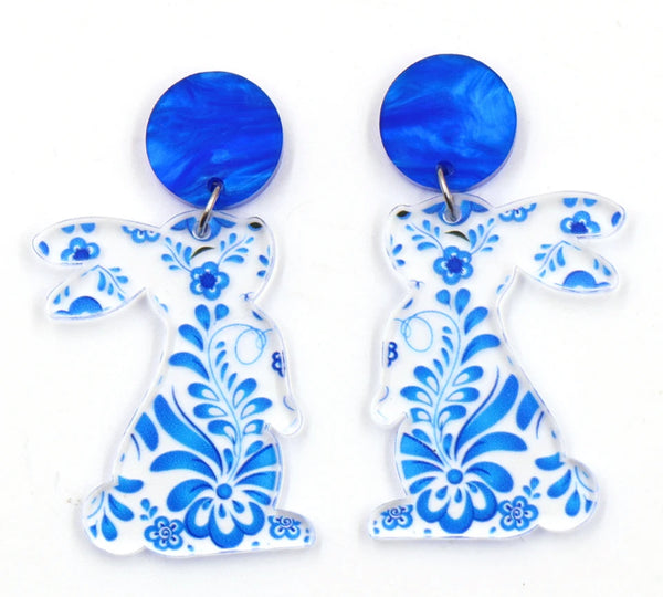 RTS-  Paisley Bunny Earrings