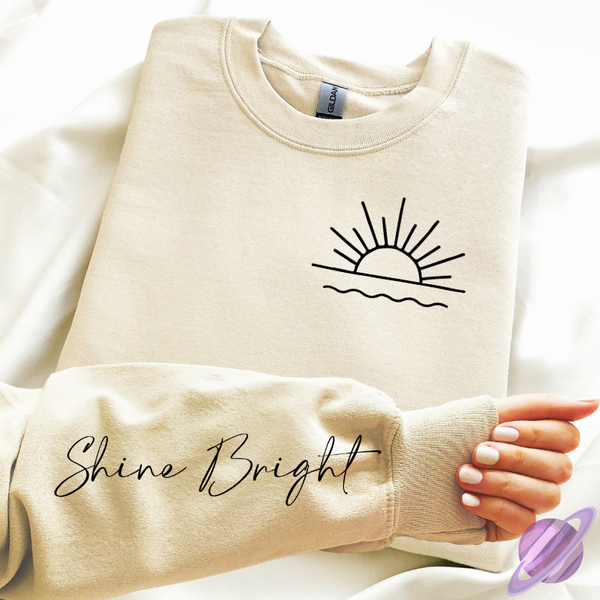 SHINE BRIGHT SWEATSHIRT W/ SLEEVE PRINT