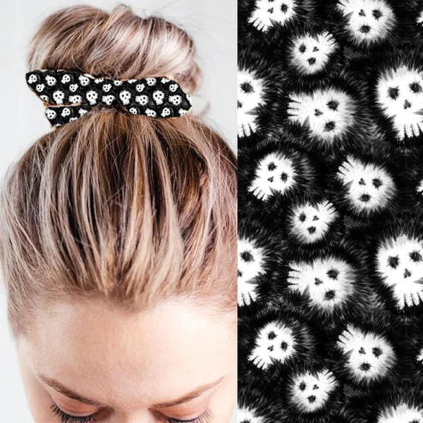 SKULLS TIE DYE - KNOT SCRUNCHIE