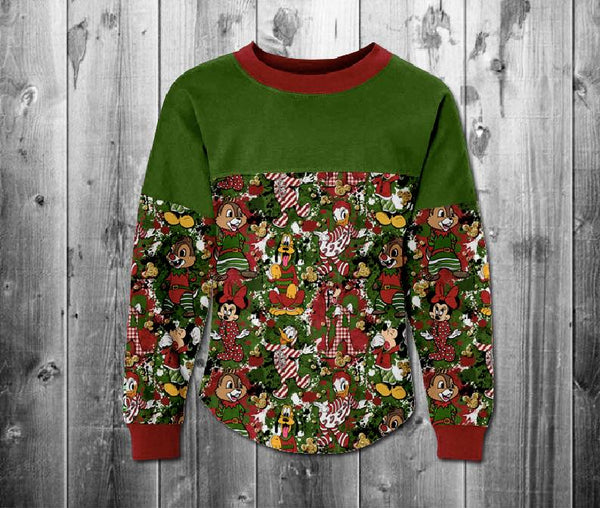 RTS- Kids Long Sleeve Fab 5 Christmas Top