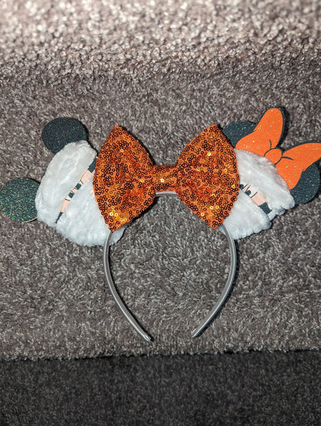 RTS-Mickey & Minnie Mummy Orange Bow Ears