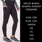 Ready To Ship - Solid Black Leggings