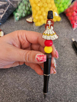 Beauty Silicone Beaded Pen or Keychain
