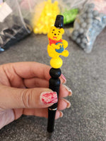 Hunny Bear Silicone Beaded Pen or Keychain