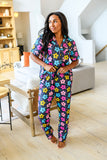 BOHO COW BUTTON UP PJ SET