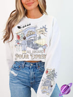 ALL ABOARD SWEATSHIRT W/ SLEEVE PRINT