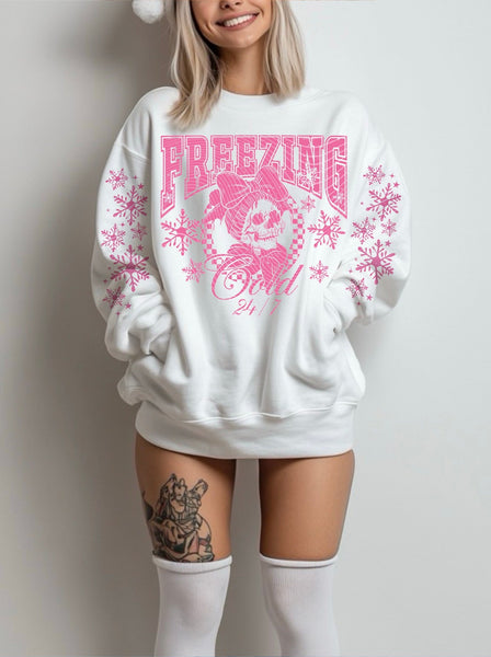 FREEZING COLD 24/7 PINK W/ SLEEVE PRINT