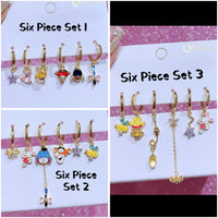 #7201- Dipped in Honey 6pc Earring Sets