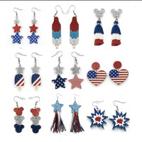 #7196- Patriotic Earrings