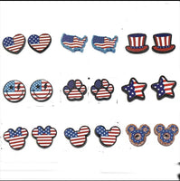 #7196- Patriotic Earrings