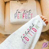 NOT PERFECT SWEATSHIRT W/ SLEEVE PRINT