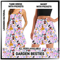 RTS - Garden Besties Tank Dress/Skort with Side Pockets