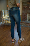 DISTRESSED STRETCH PATCH DENIM