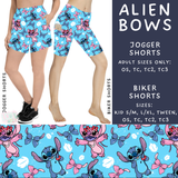 Ready to Ship - Alien Bows Biker Shorts - TC & TC2 - Jogger Shorts TC2