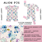 Ready to Ship - Alien PJs Long Zippy Sleeper - 2T & 3T