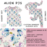 Ready to Ship - Alien PJs Bamboo Short Sleeper Set - 5T & 6