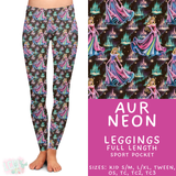 Batch #487 - Neon Princess - Closes 2/9 - ETA early/mid April - Aur Neon Full and Capri Length Leggings