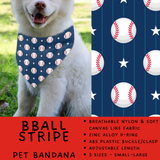 Batch #486 - Pet Gear Collection - Closes 2/6 - ETA early April - BBall Stripe Pet Collar Bandana