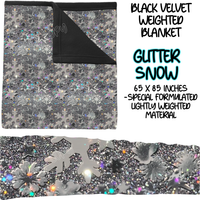 GLITTER SNOW - BLACK VELVET WEIGHTED BLANKET ROUND 4 PREORDER CLOSING 10/16