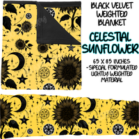 CELESTIAL SUNFLOWER - BLACK VELVET WEIGHTED BLANKET ROUND 4 PREORDER CLOSING 10/16