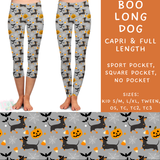 Ready To Ship - Boo Long Dog Full  Square Pocket TC & Sport Pocket TC2 - Capri Length Square Pocket TC