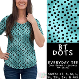 Batch #458 - Black & Teal Collection - Closes 12/3 - ETA late Jan - BT Dots Everyday Tee
