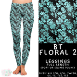 Batch #458 - Black & Teal Collection - Closes 12/3 - ETA late Jan - BT Floral 2 Full Length Leggings