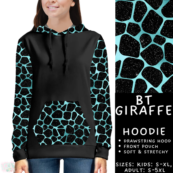 Batch #458 - Black & Teal Collection - Closes 12/3 - ETA late Jan - BT Giraffe Hoodie