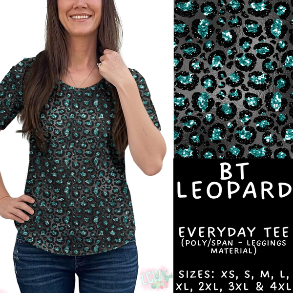 Batch #458 - Black & Teal Collection - Closes 12/3 - ETA late Jan - BT Leopard Everyday Tee