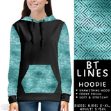 Batch #458 - Black & Teal Collection - Closes 12/3 - ETA late Jan - BT Lines Hoodie