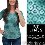 Batch #458 - Black & Teal Collection - Closes 12/3 - ETA late Jan - BT Lines Everyday Tee