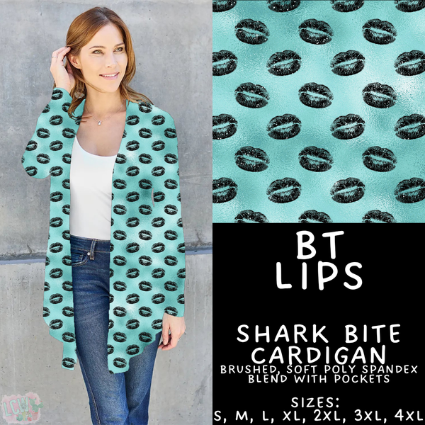 Batch #458 - Black & Teal Collection - Closes 12/3 - ETA late Jan - BT Lips Cardigan