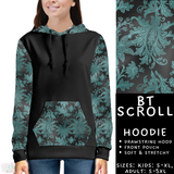 Batch #458 - Black & Teal Collection - Closes 12/3 - ETA late Jan - BT Scroll Hoodie