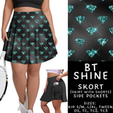 Batch #458 - Black & Teal Collection - Closes 12/3 - ETA late Jan - BT Shine Skort