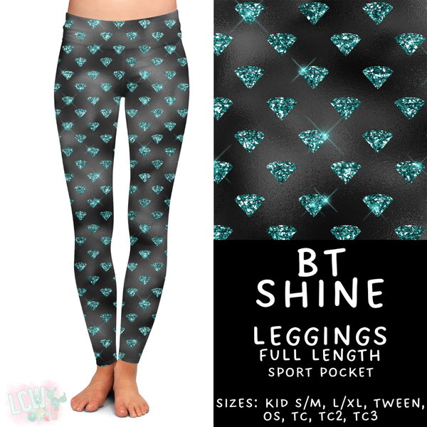 Batch #458 - Black & Teal Collection - Closes 12/3 - ETA late Jan - BT Shine Full Length Leggings