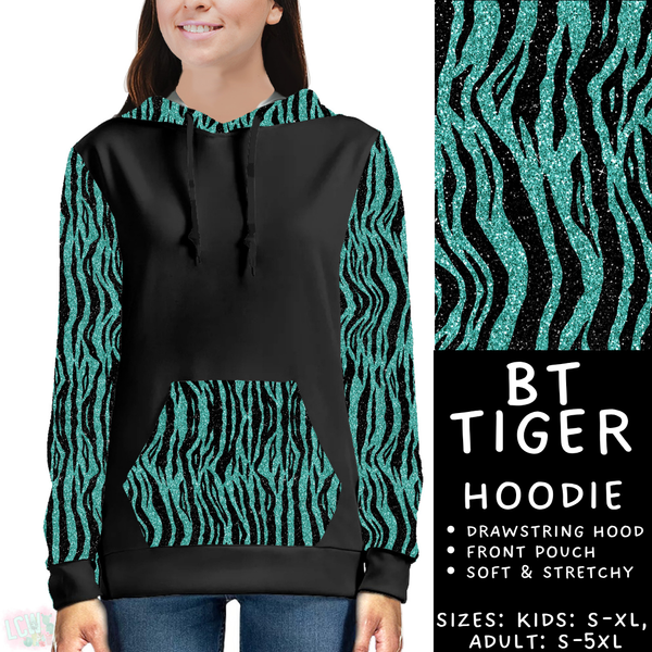 Batch #458 - Black & Teal Collection - Closes 12/3 - ETA late Jan - BT Tiger Hoodie
