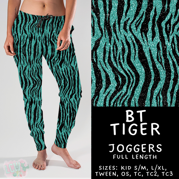 Batch #458 - Black & Teal Collection - Closes 12/3 - ETA late Jan - BT Tiger Joggers