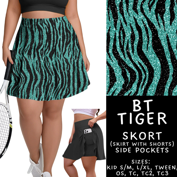 Batch #458 - Black & Teal Collection - Closes 12/3 - ETA late Jan - BT Tiger Skort