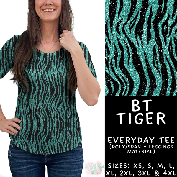 Batch #458 - Black & Teal Collection - Closes 12/3 - ETA late Jan - BT Tiger Everyday Tee