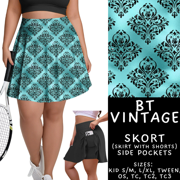 Batch #458 - Black & Teal Collection - Closes 12/3 - ETA late Jan - BT Vintage Skort