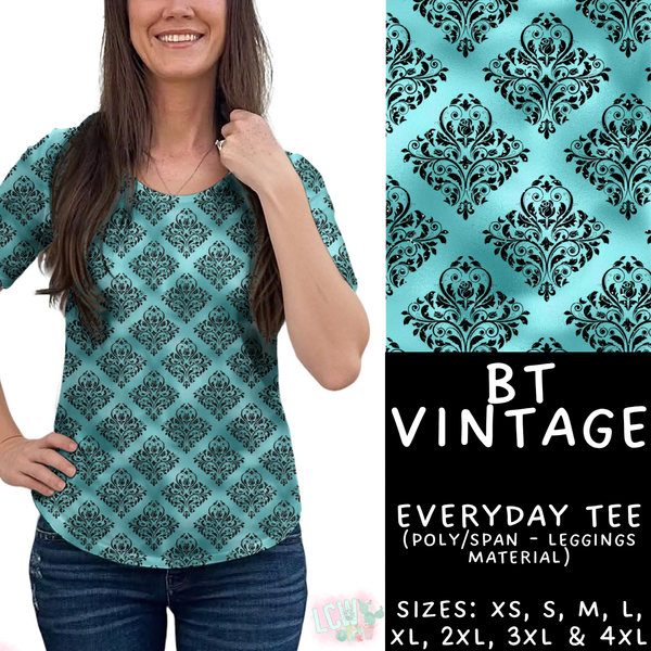 Batch #458 - Black & Teal Collection - Closes 12/3 - ETA late Jan - BT Vintage Everyday Tee